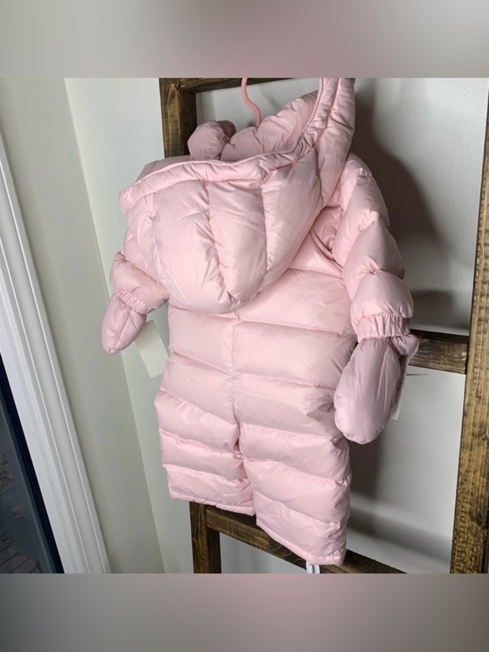 Ralph Lauren Pink Quilted Puffer Jacket, Pants & Mittens Set - Picture 5 of 5